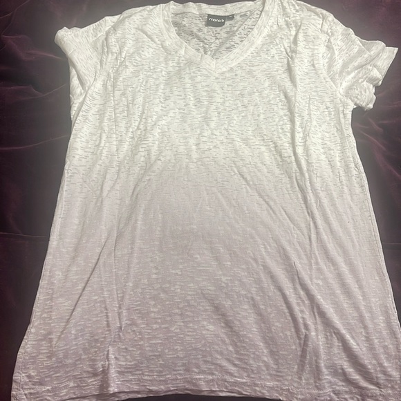 Mono B t shirt, burnout, white ombré to purple sz Medium - Picture 1 of 6
